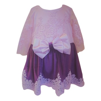 Rochita cu fundita Crystal Ines, Baby, Mov/Roz Rochita cu fundita Crystal Ines, Baby, Mov/Roz