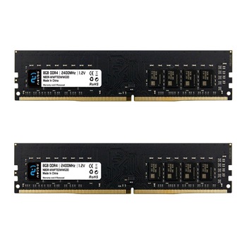 Memorie RAM 16 GB, set 2x8 GB, ddr4, 2400 Mhz, Nelbo, pentru calculator, black Memorie RAM 16 GB, set 2x8 GB, ddr4, 2400 Mhz, Nelbo, pentru calculator, black