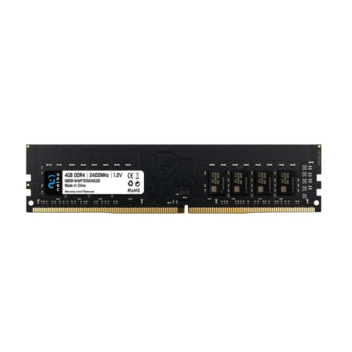 Memorie RAM 4 GB ddr4, 2400 Mhz, Nelbo, pentru calculator, black