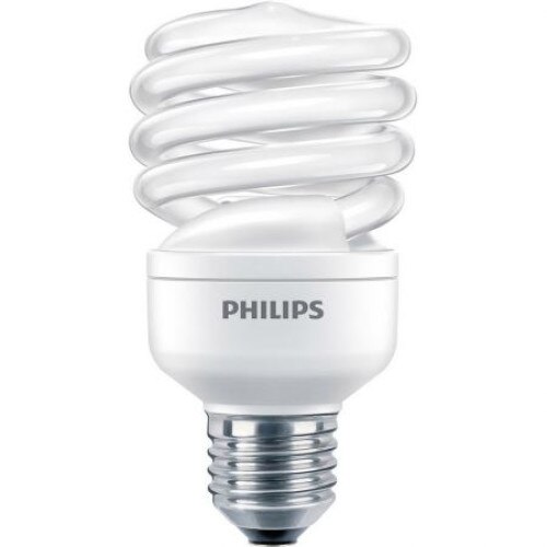 Bec economic twister Philips, ,forma spirala, E27, 20W, 10000 ore, lumina calda
