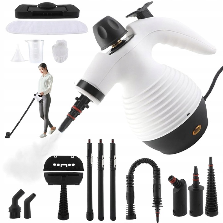 Aspirator cu aburi multifunctional 1050W, mop si curatator cu aburi