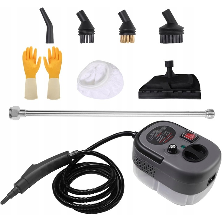 Aparat de curatat cu aburi 2500W, 1200ml, presiune inalta, multifunctional