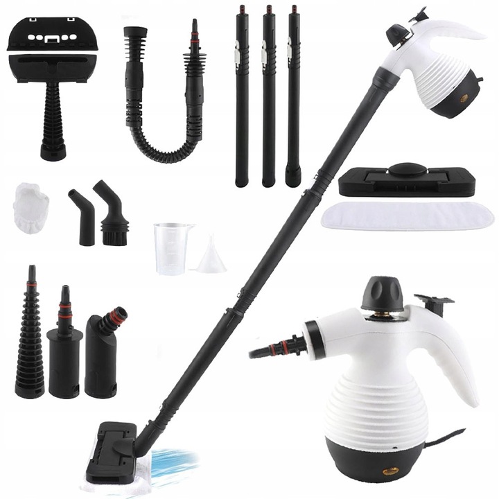Curatator cu aburi 2 in 1, 1050W, 135°C, 350ml, accesorii multiple