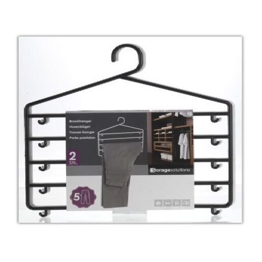 Set 2 umerase din plastic pentru pantaloni, fuste, Negru