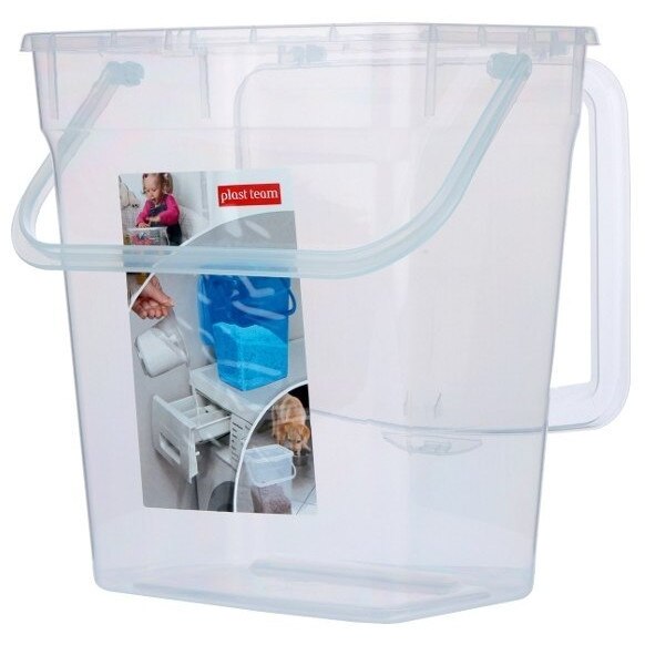 Cutie de depozitare universala Plast Team, 6 litri, Transparent