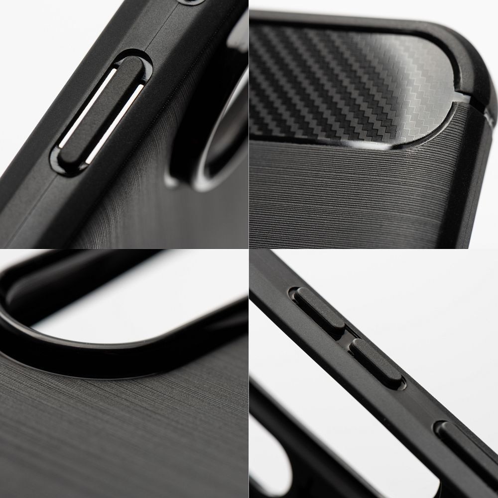 Husa protectie Carbon pentru Oppo A5 Pro, neagra