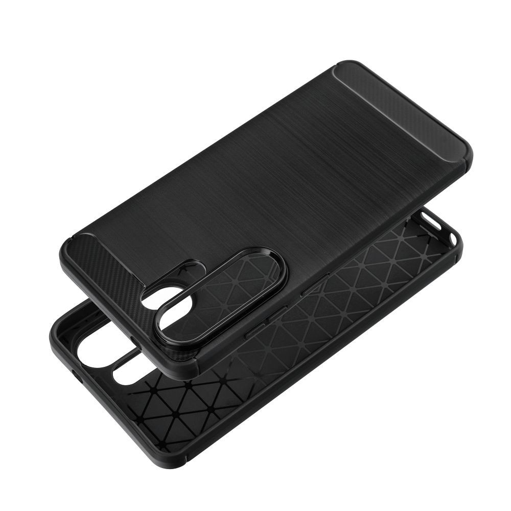 Husa protectie Carbon pentru Oppo A5 Pro, neagra