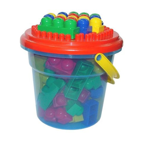 Set de constructie Junior 57, Polesie, 57 elemente, Multicolor