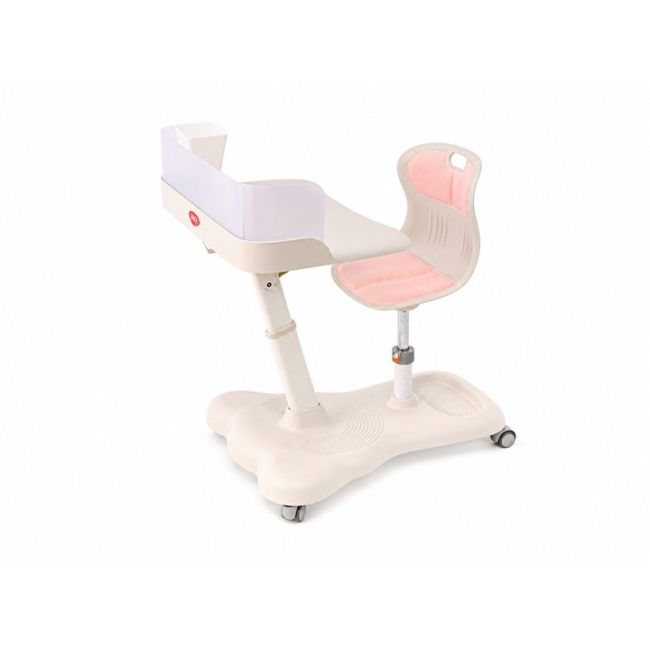 Set Birou si Scaun Mobil pentru Copii Daco, Roz, Reglabil pe Inaltime, 680x797x775mm - 680x972x975mm