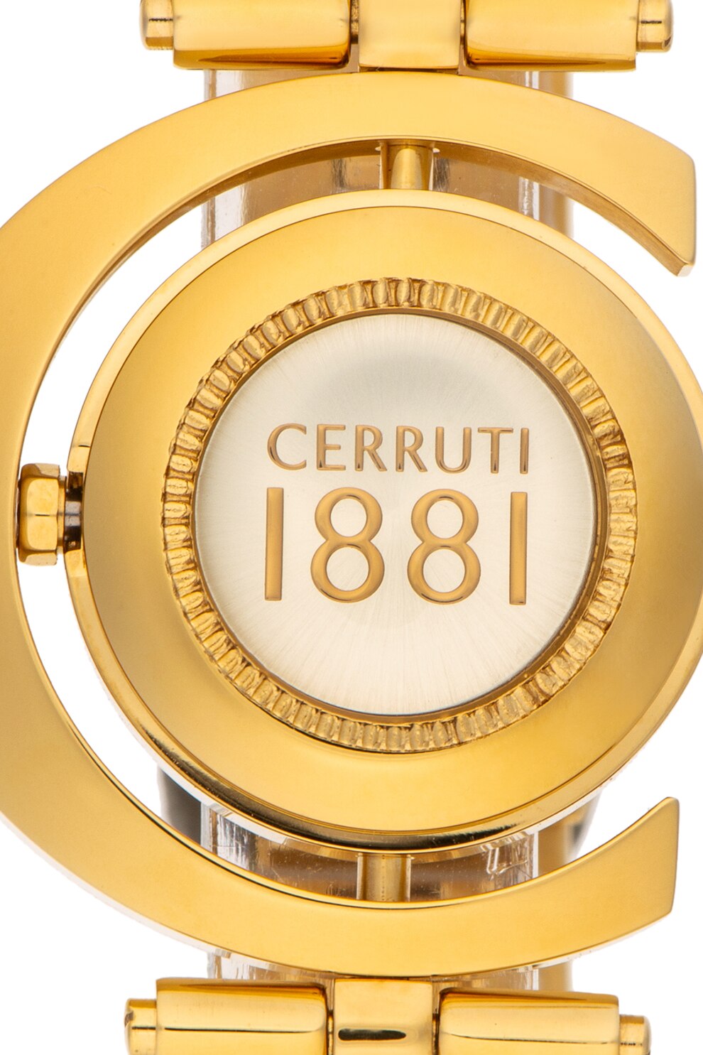 Cerutti 1881, Часовник с метална верижка и седефен циферблат, Златист ...