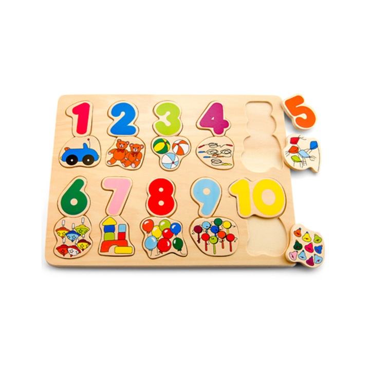 Puzzle din lemn, Pino, Numere