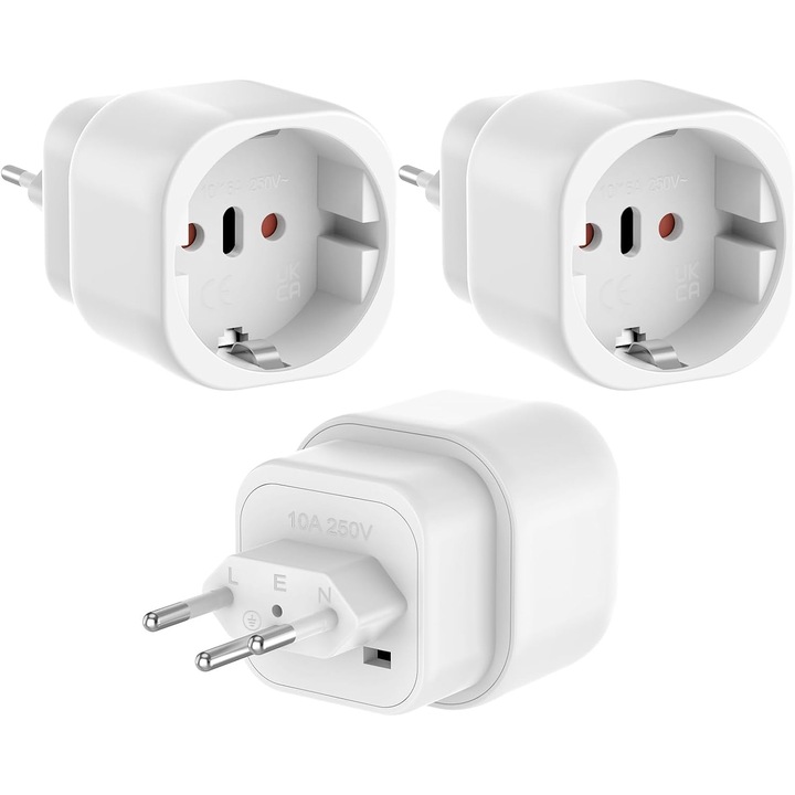 Adaptor Calatorie Elvetia (3 buc) - Germania la Elvetia, Plug Schuko