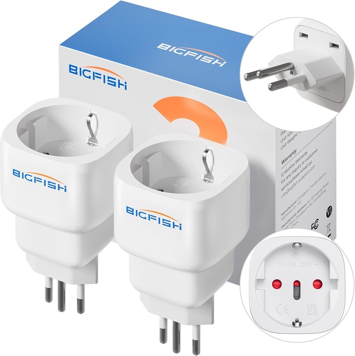 Adaptor Priza Elvetia Germania 2 Bucati - Tip J