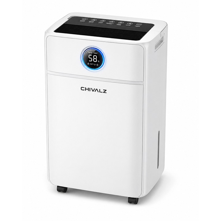 Dezumidificator Chivalz cu Afisaj LED, temporizator 24H, dezghetare automata si 3 moduri de functionare