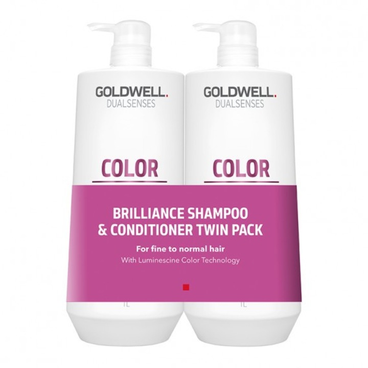 Sampon Goldwell Dualsenses Color Brilliance Duo set pentru par vopsit 2 x 1000 ml