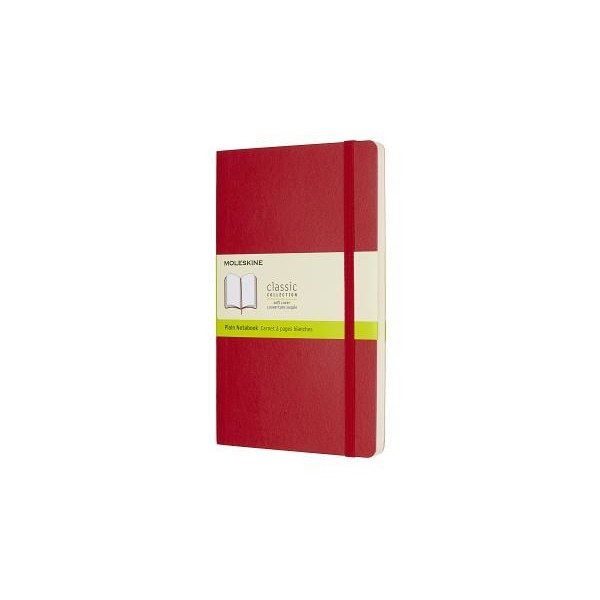Moleskine Classic Notebook, Large, Plain, Scarlet Red, Soft Cover (5 X 8.250), Moleskine (Author)