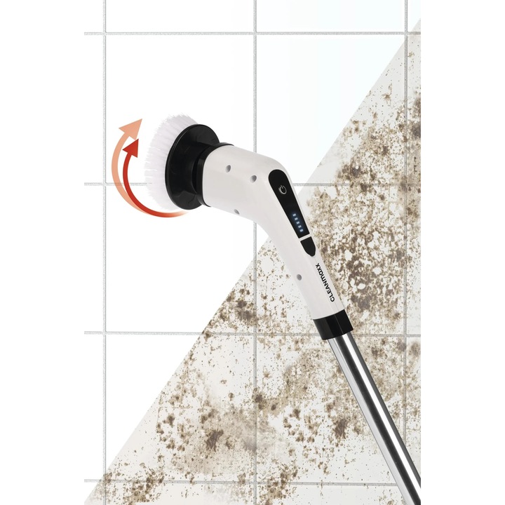 Perie electrica de curatare Clean Maxx, set 11 piese, cu acumulator, prelungitor si accesorii