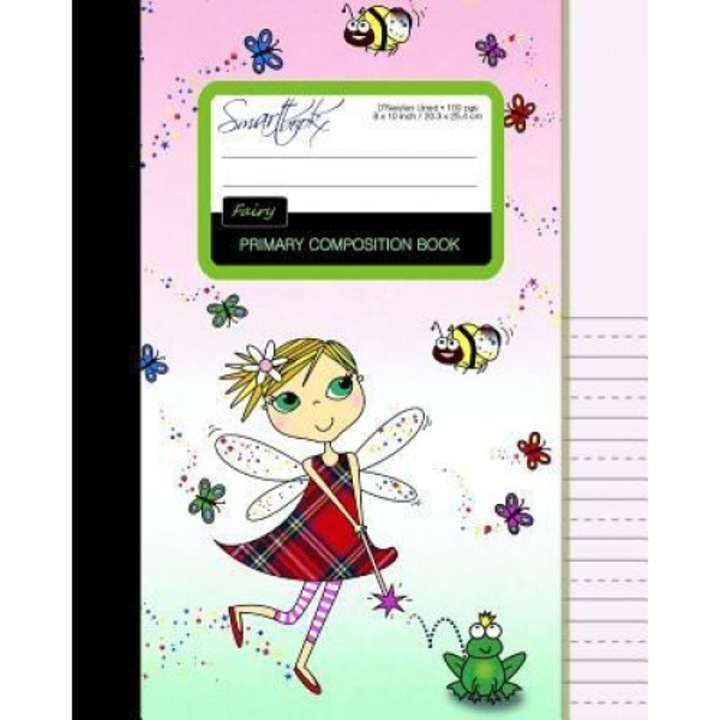 Primary Composition Book: Creative Writing / Handwriting Journal [ D'Nealian Ruled * Large Notebook * Times Tables * Fairy, Butterflies & Bees ], Smart Bookx (Author)