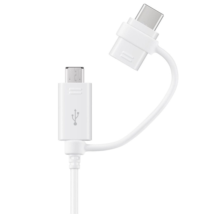 Adat- és töltőkábel USB-A - USB-C / microUSB Samsung, 18 W, 1,5 m, fehér EP-DG930DWEGWW