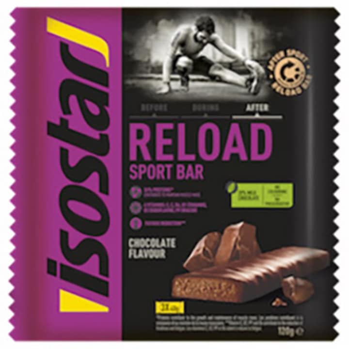 Batoane energizante Isostar Reload Energy, Ciocolata, 3 bucati x 40 g