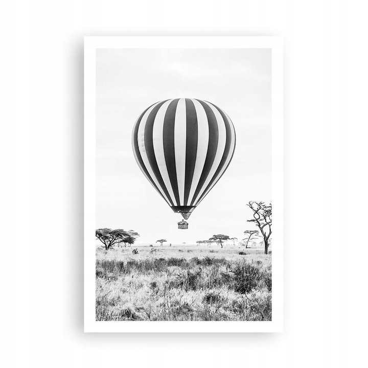 Poster Balon Foto 61x91cm, Alb-Negru, Decor Perete Modern