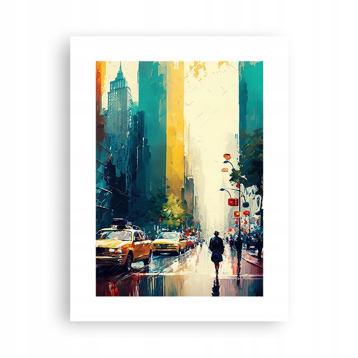 Poster Decorativ Perete 30x40cm - "New York Colorat" - Arttor