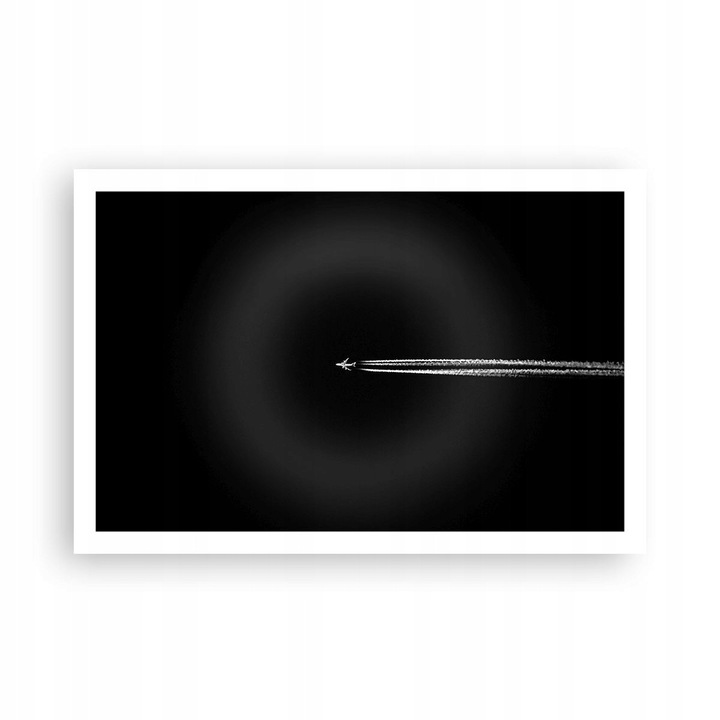 Tablou Poster Avion 91x61cm, Decor Perete Modern, Alb-Negru