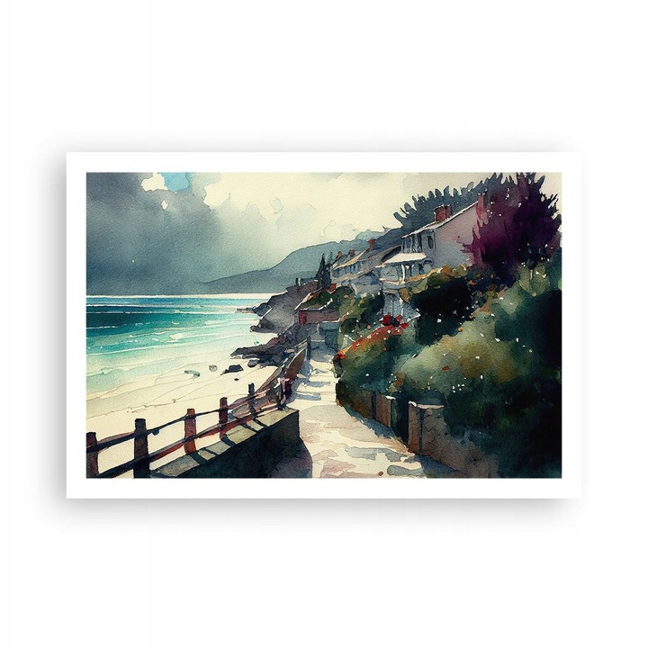 Poster Decorativ 91x61cm - Peisaj Mediteranean, Arhitectura