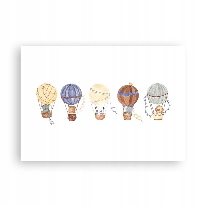 Poster Decorativ Balon Animale 100x70 cm, Fara Rama, Premium