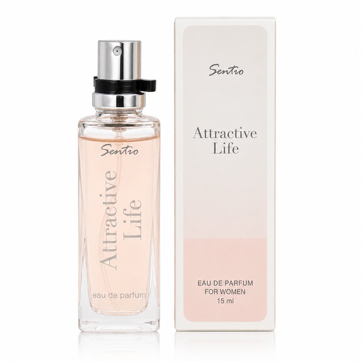 Apa de parfum pentru femei, Parfum dama Attractive Life, EDP, 15 ml, SENTIO®