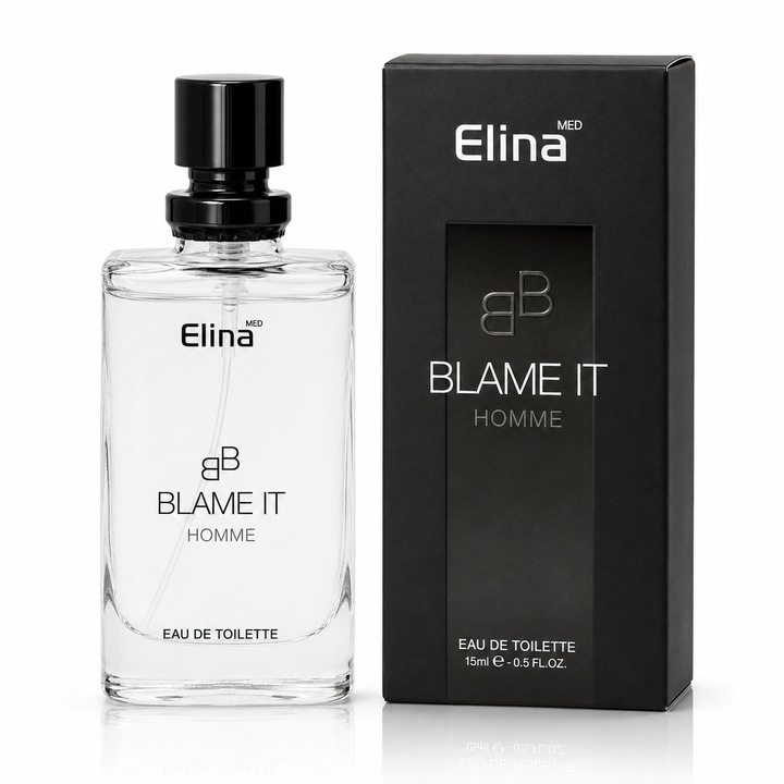 Apa de toaleta pentru barbati, Parfum barbatesc Blame It Homme, EDT, 15 ml, Elina MED®