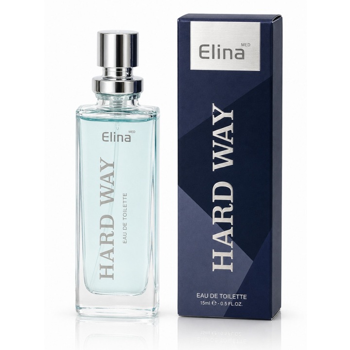 Apa de toaleta pentru barbati, Parfum barbatesc Hard Way, EDT, 15 ml, Elina MED®