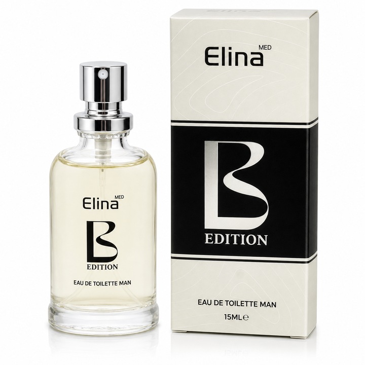 Apa de toaleta pentru barbati, Parfum barbatesc B Edition, EDT, 15 ml, Elina MED®