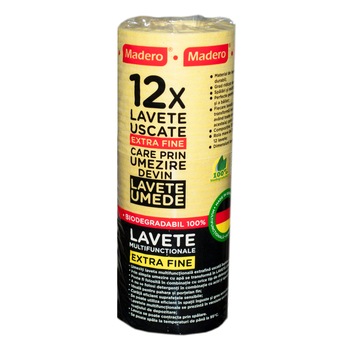 Lavete Madero Extrafine, 20x25 cm, 12 buc Lavete Madero Extrafine, 20x25 cm, 12 buc