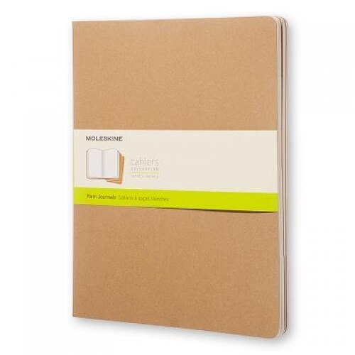 Moleskine Cahier Journal Extra Extra Large Plain Kraft Brown, Moleskine (Author)