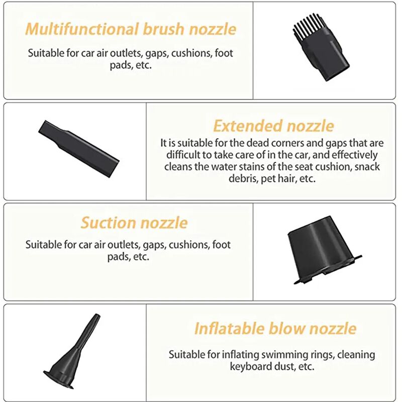 Aspirator/ejector portabil fara fir 3 in 1 - Negru (1 bucata)