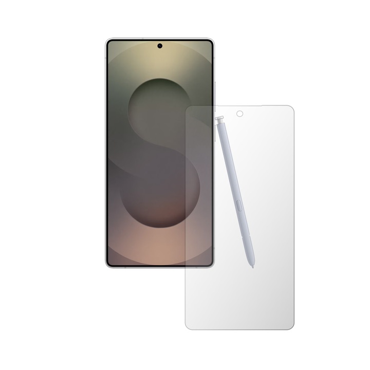 iSkinz Matt kijelzővédő fólia Samsung Galaxy S25 Ultra készülékhez - Tokbarát, Szilikon Matt, Tokkal kompatibilis, Ujjlenyomat-mentes, Ragasztós és Rugalmas