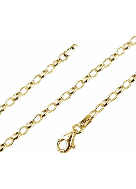 Colier Aurit Argint 925, Ancora Lantisor 2.7mm, Fara Pandantiv, 42-90cm