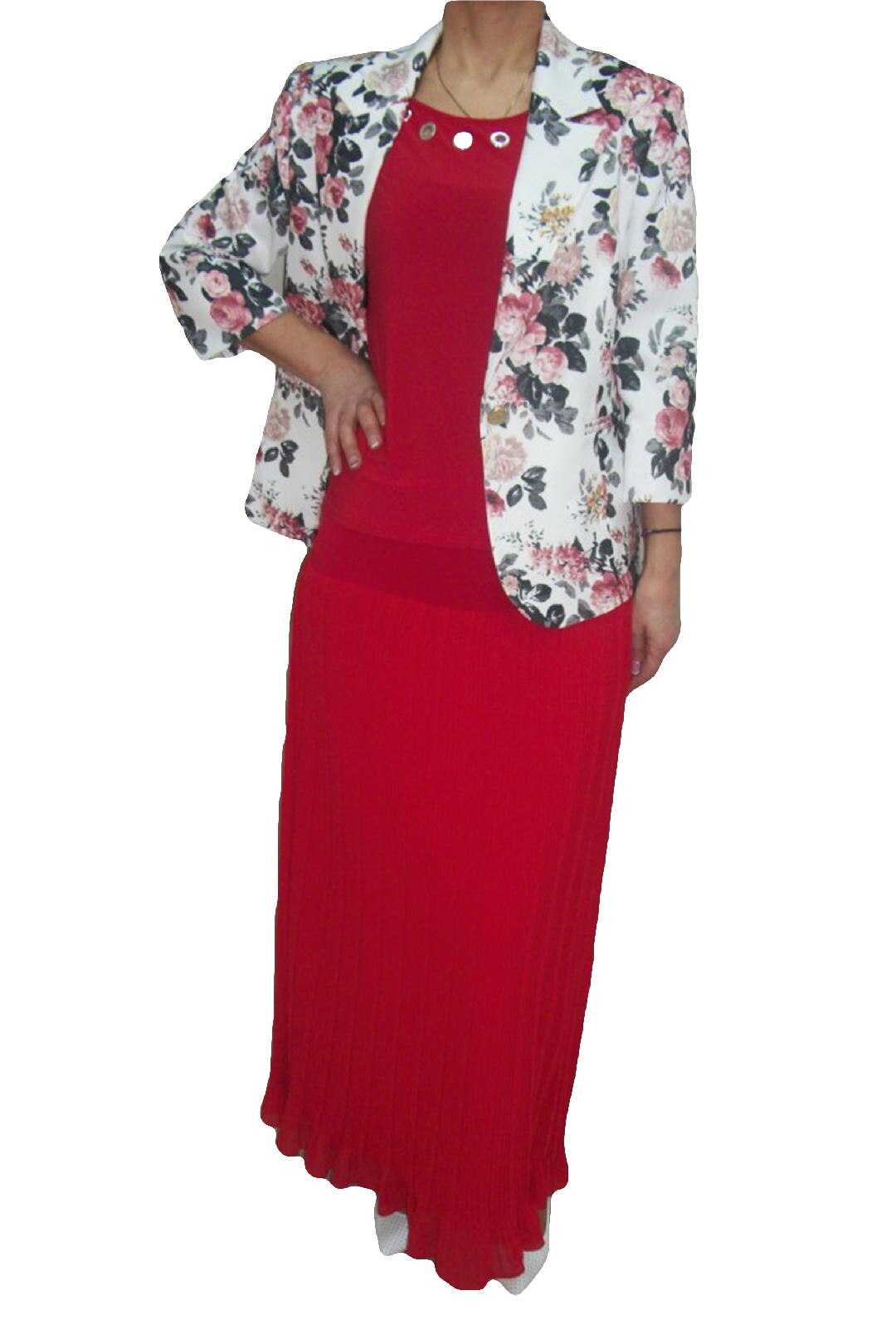 Fusta eleganta, lunga,masura mare, D&J Exclusive, Rosu