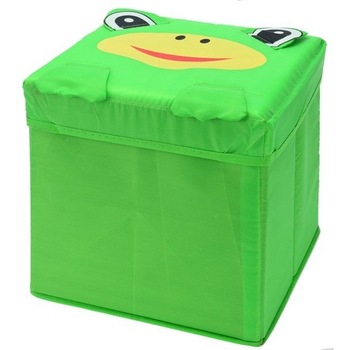 Cutie depozitare transformabila in scaun pliabil copii, cu capac MDF buretat, max 40 kg, model broscuta, 25x25x25cm. Cutie depozitare transformabila in scaun pliabil copii, cu capac MDF buretat, max 40 kg, model broscuta, 25x25x25cm.