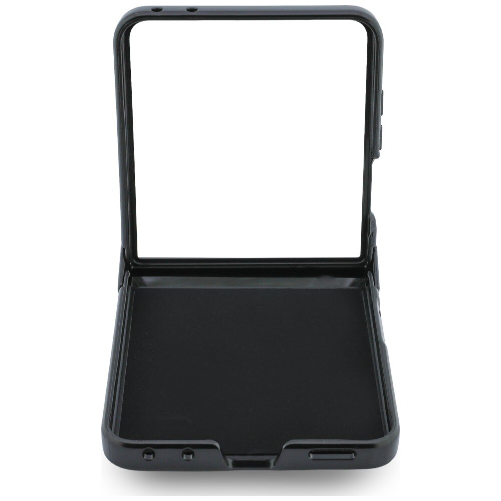 Husa Karl Lagerfeld Karl and Choupette Saffiano Pins cu MagSafe compatibila cu Samsung Galaxy Z Flip 8, Negru