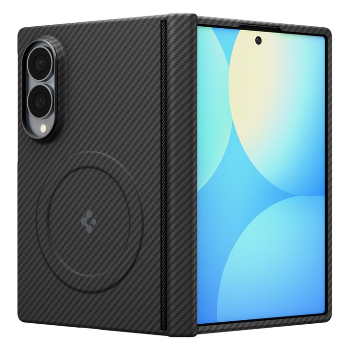 Husa Spigen AirSkin Aramid MagFit cu MagSafe compatibila cu Samsung Galaxy Z Fold 8, Negru