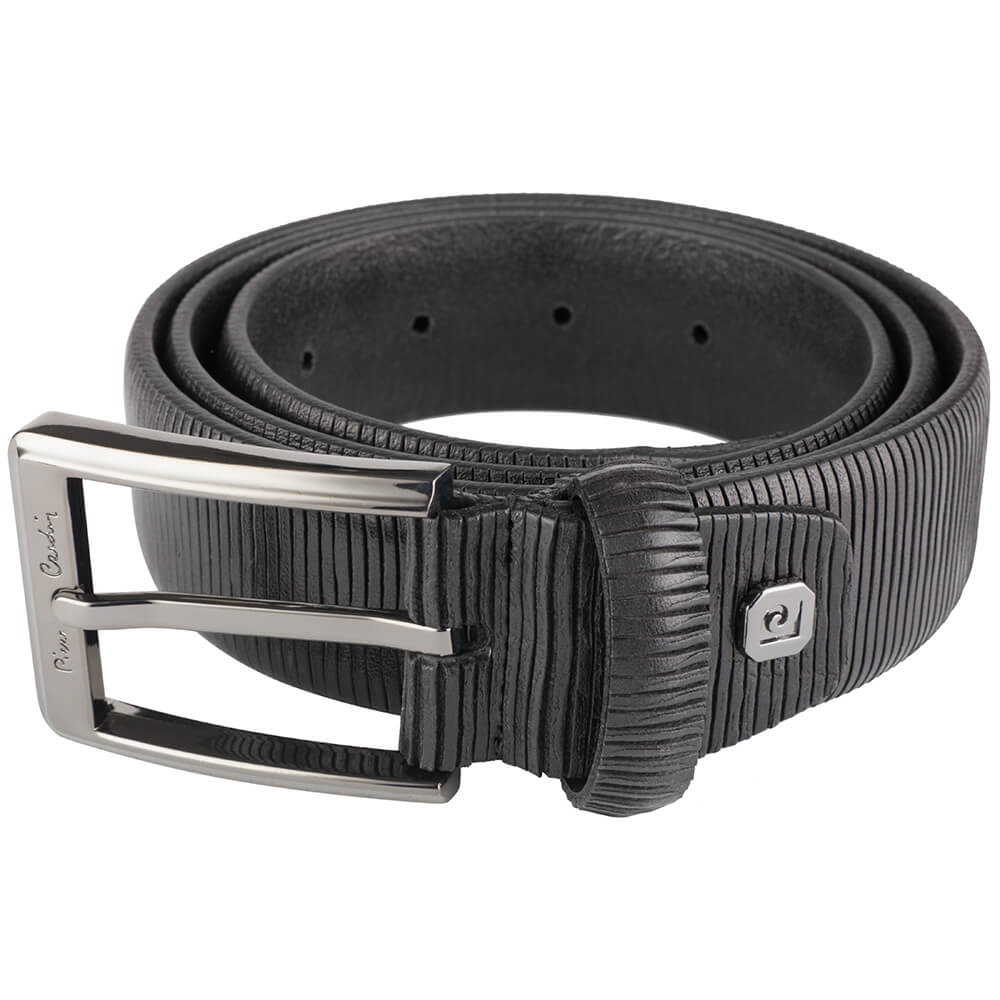 Curea barbati din piele naturala Pierre Cardin GCB282, Negru
