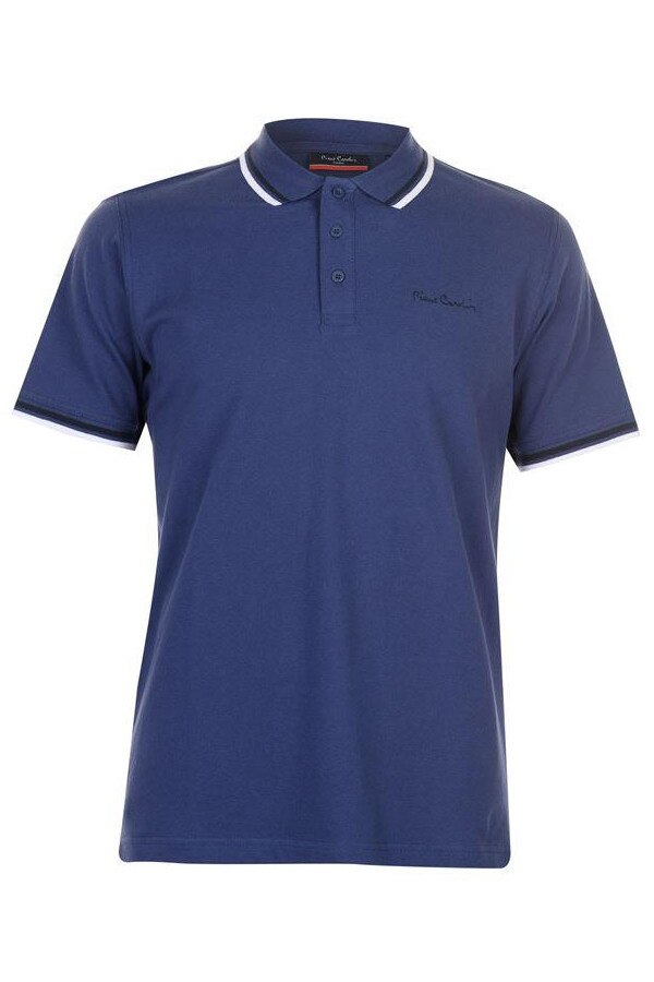 PIERRE CARDIN, Tricou polo barbati, albastru, bumbac