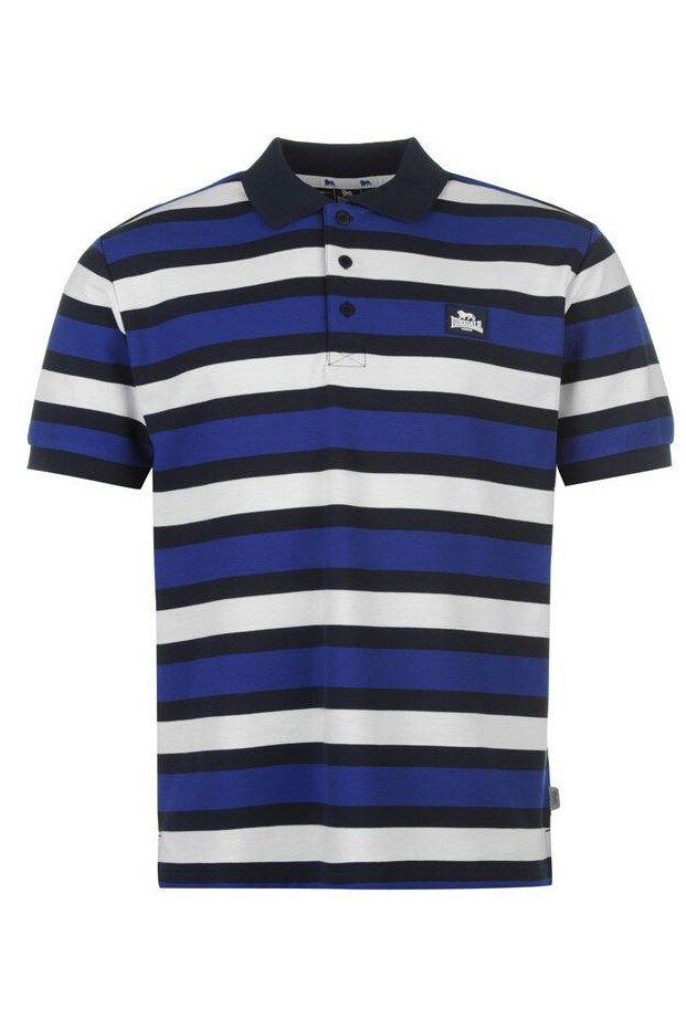 LONSDALE, Tricou polo barbati, Bleumarin/Alb