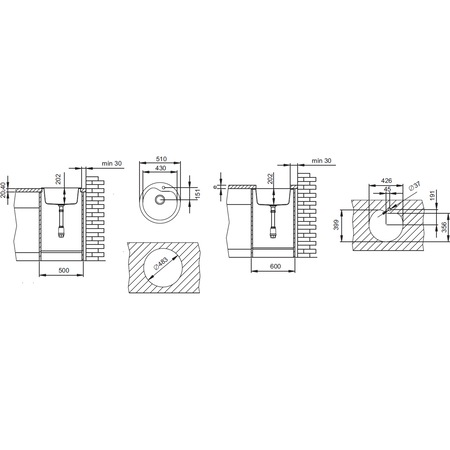 Pachet chiuveta soft composite + baterie bucatarie Pyramis Round Durothek, 510 mm, adancime 200mm, Bej