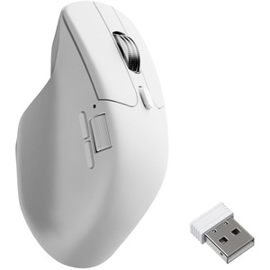 Mouse gaming wireless Keychron M6 8K, Tri-Mode (2.4GHz, Bluetooth 5.3, USB-C), senzor PixArt 3950, 30000 DPI, Polling Rate 8000Hz, 11 butoane programabile, All Silent Micro switch, Premium Metal Scroll Wheel, Keychron Launcher, M6S-A24, alb