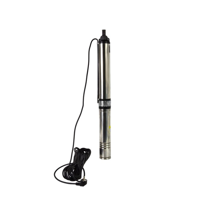 Потопяема помпа Geko G81410, 1500 W, 220 V, 90 л/мин макс. дебит, 1.5" диаметър на конектора, 62 м височина на заустване, 9 м дълбочина на засмукване