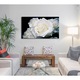 Tablou VarioView MoonLight Fosforescent Luminos in intuneric Flori Trandafiri albi, 40 x 60 cm