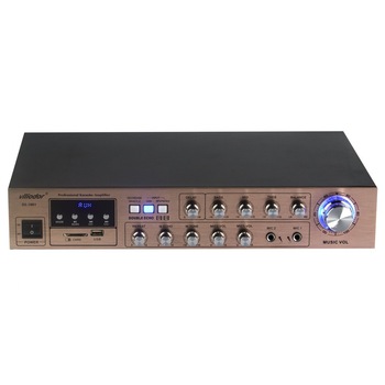Amplificator Vlliodor DS-1001, 2 x 125 W, USB, Bluetooth, 4-8 ohm Amplificator Vlliodor DS-1001, 2 x 125 W, USB, Bluetooth, 4-8 ohm